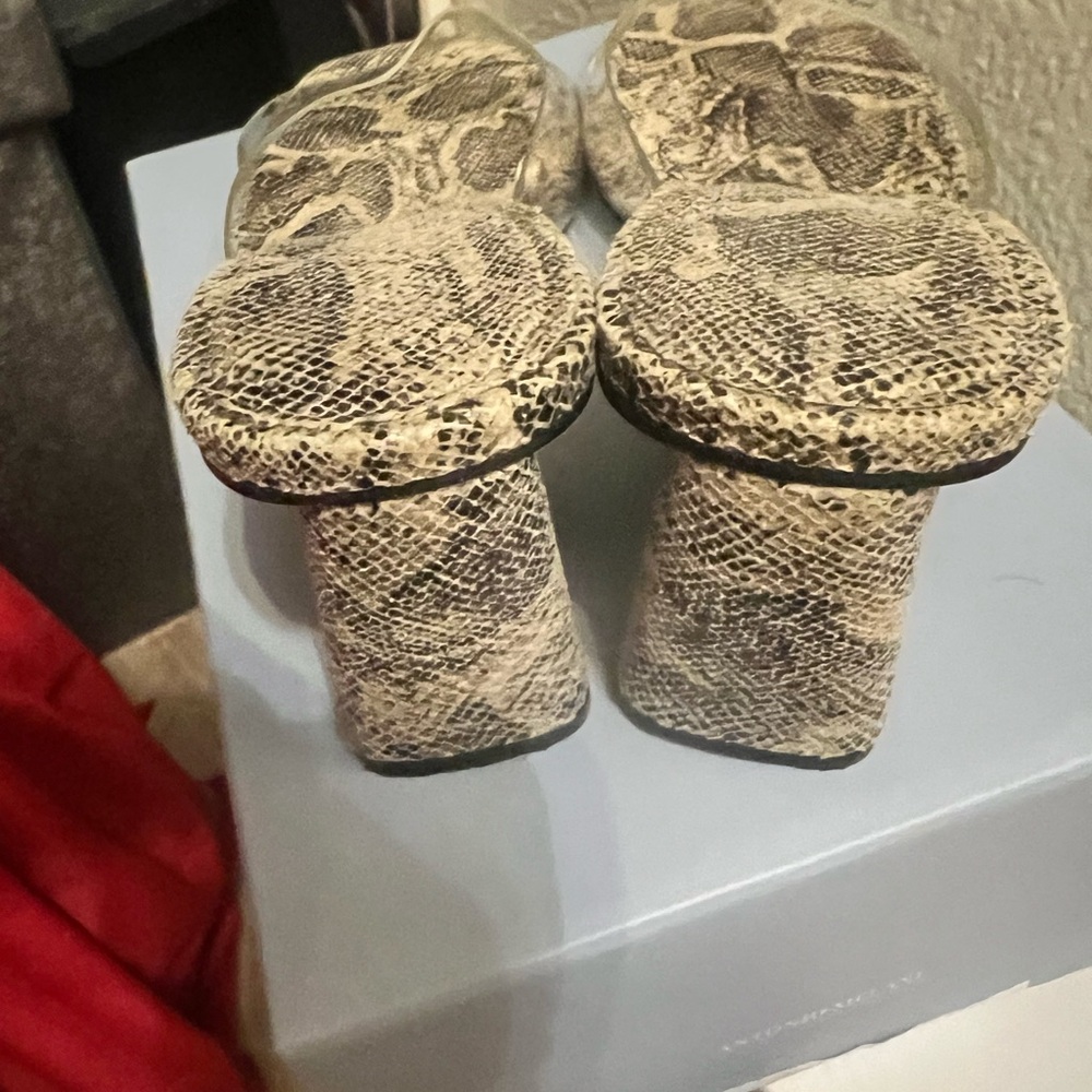 ZARA Snakeskin Wedge Sandals - Picture 5 of 7